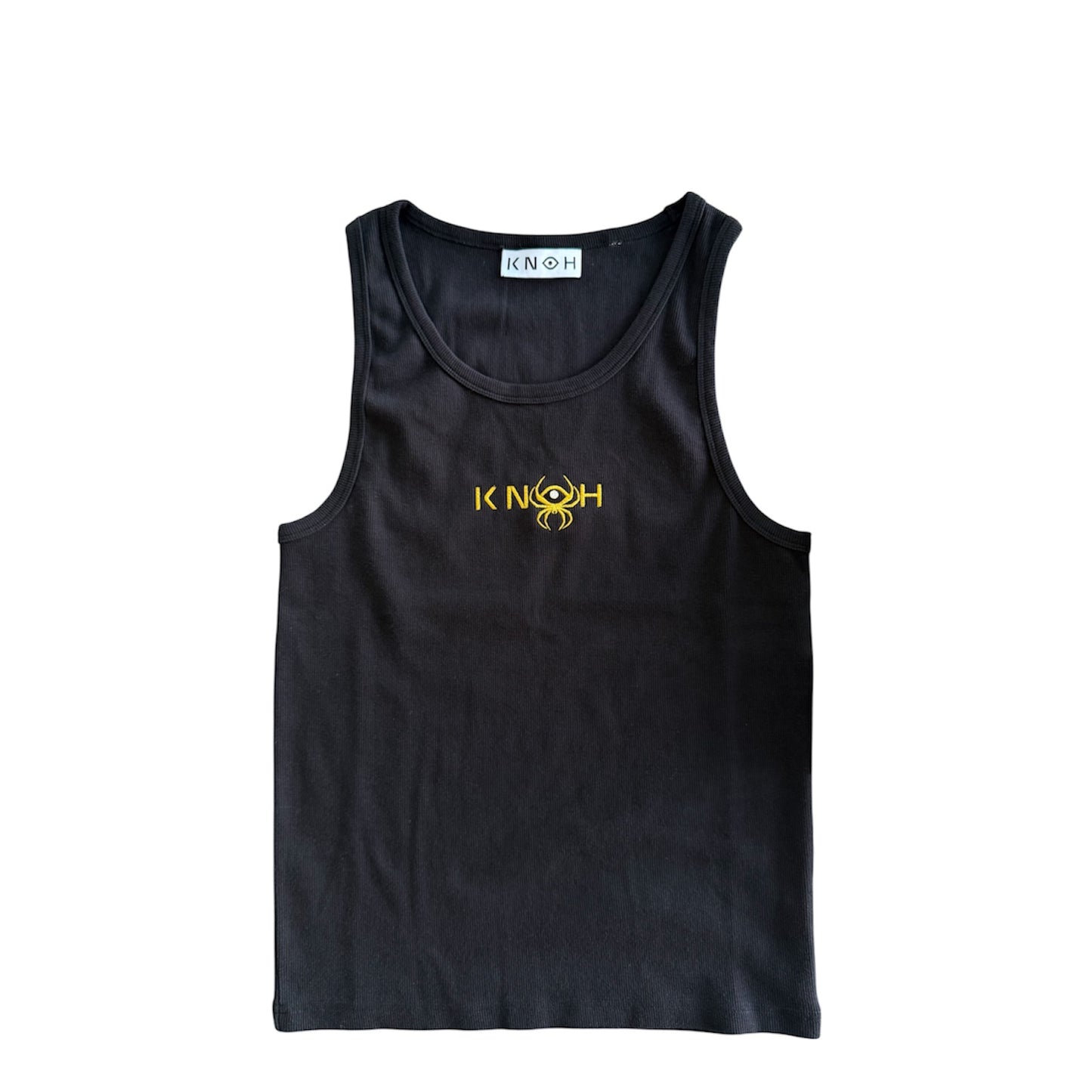 (KHOH ÈMINENCE) SPIDER BLACK & GOLD RIBBED TANK TOP COUTURE
